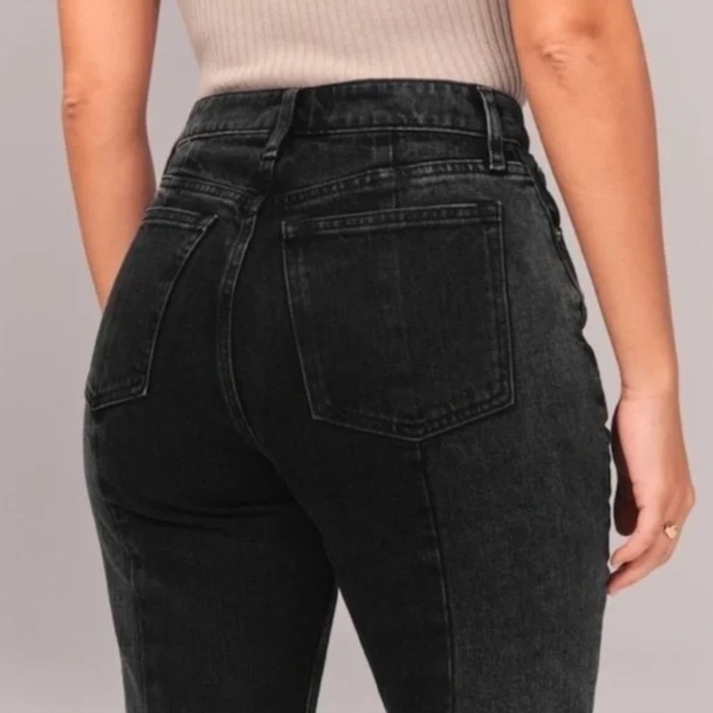 Abercrombie the Mom High Rise Curve Love Black Jean 26 - Picture 3 of 6
